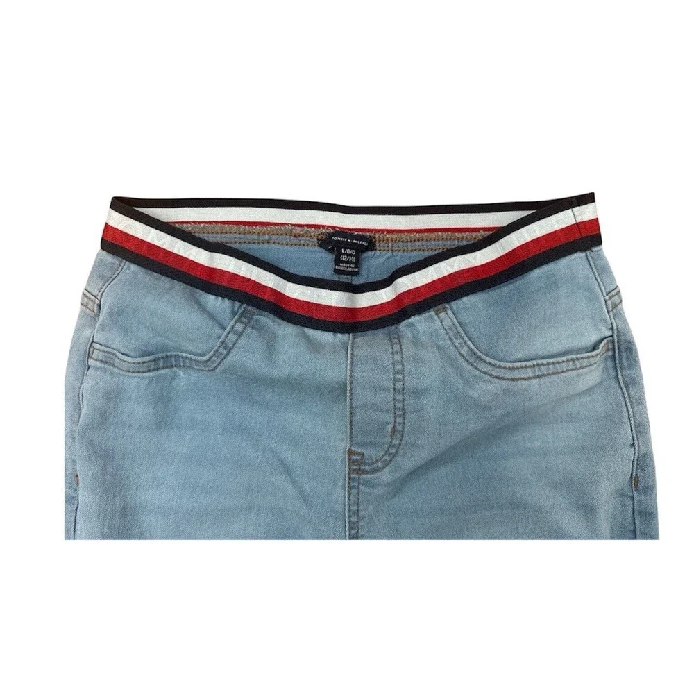 Tommy Hilfiger Girl's Stretch Denim Jegging Jeans Size L 12/14 Elastic Waist